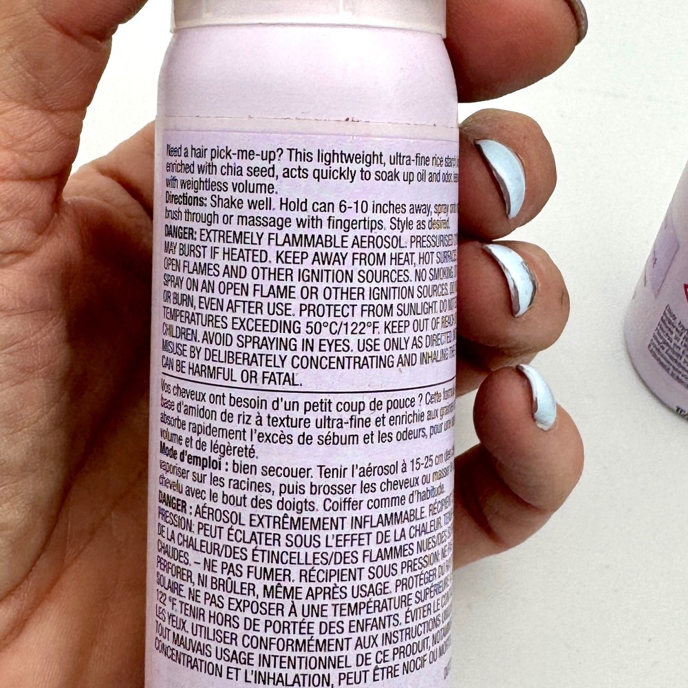 HASK Chia Seed Volumizing Dry Shampoo 1.7 oz Set of 2 Oil Absorbing Sulfate Free - Picture 3 of 5